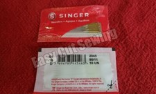 20 Singer Sewing Machine yellow band Needles ballpoint 2045 Size 80/11