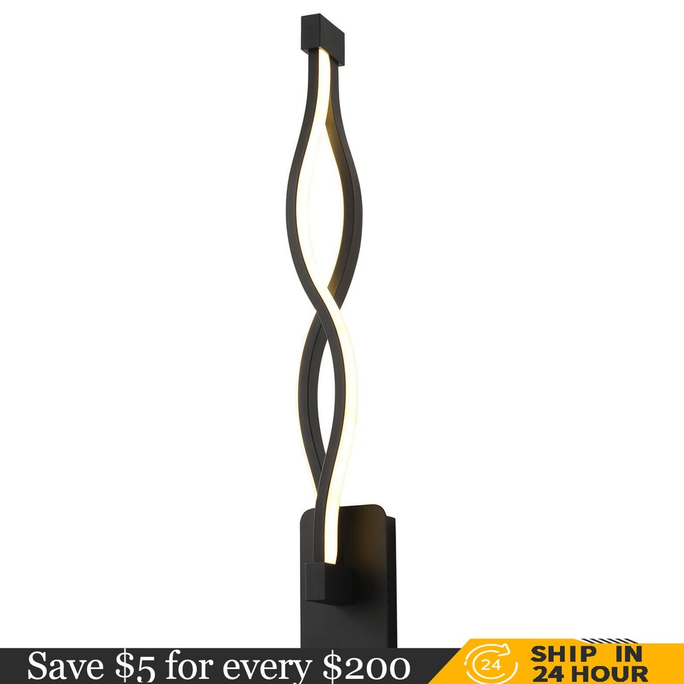 Wavy WallMounted LED Wall Light Dimmable w/Heatsink Hole Sconce