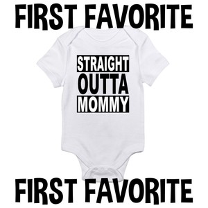 straight outta mommy onesie and hat