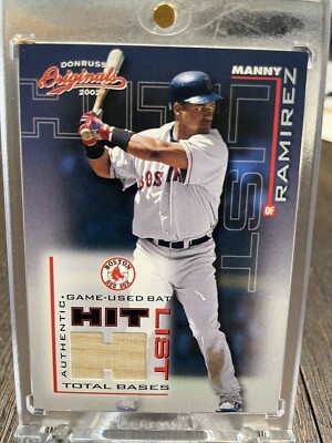 2002 Manny Ramirez Donruss Originals Baseball Hit List Game Used Bat /346 HL-18