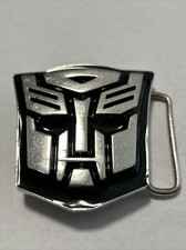 Transformers 2009 Belt Buckle Chrome And Black 3-D