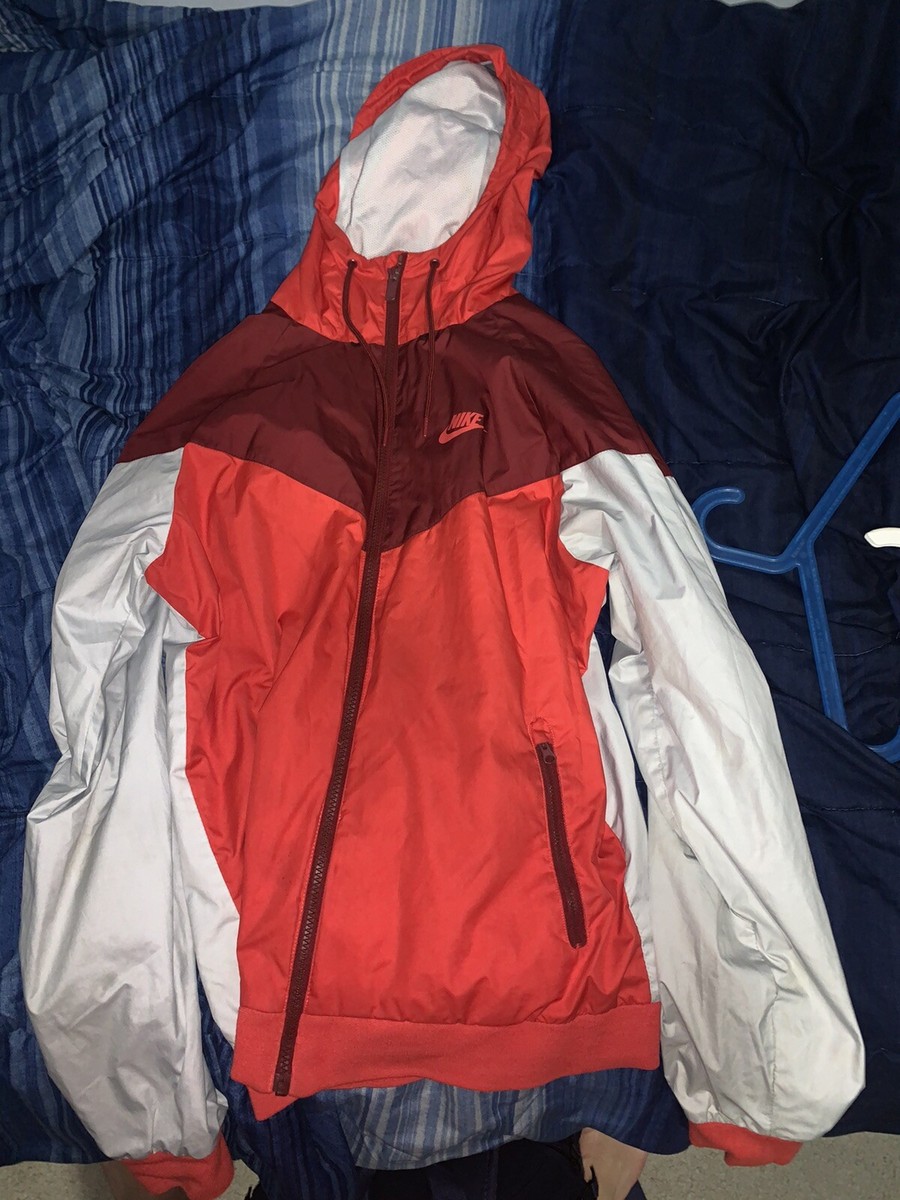 grey and red nike jacket