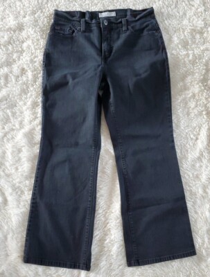 Levi's 512 Perfectly Slimming  Boot Cut Black Denim Black Women's 12P Med 32x27