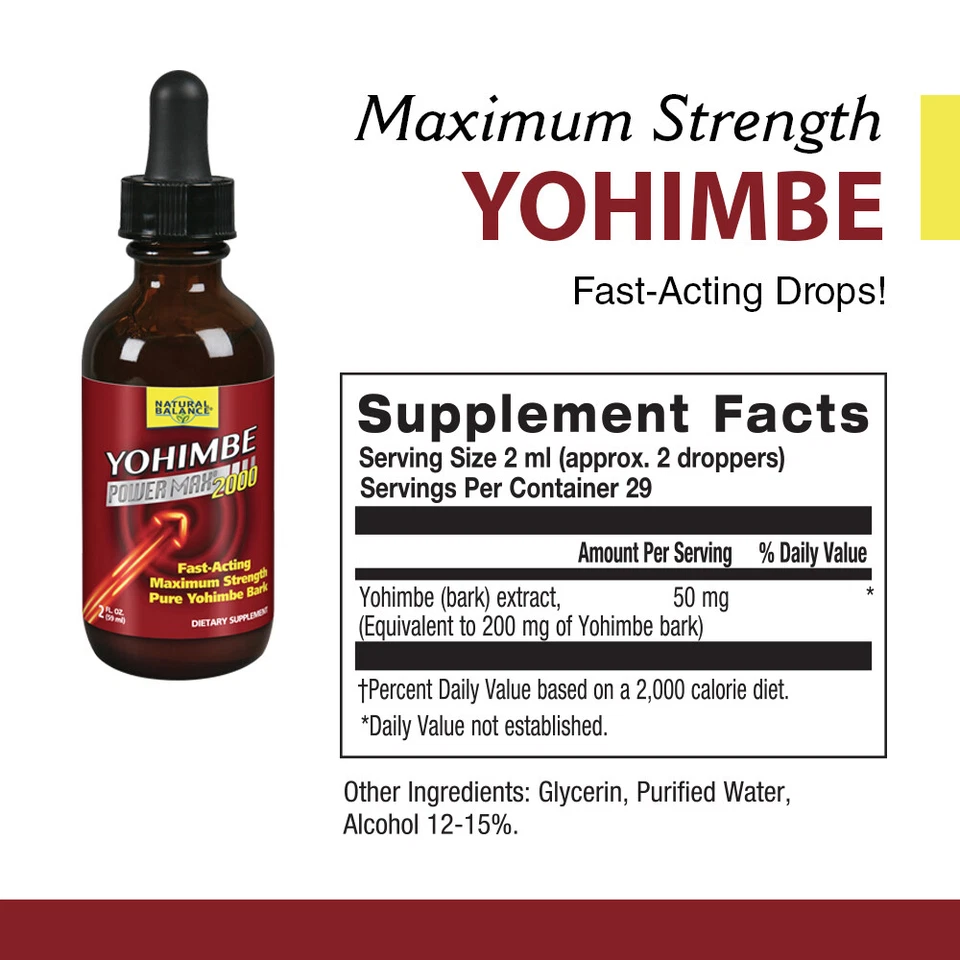 Natural Balance Yohimbe PowerMax 2000 | 2oz, 29 Serv. - Imagem 2 de 4