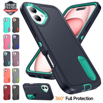 For iPhone 16 15 14 Pro Max 13 12 11 Heavy Duty Shockproof Case Matte Hard Cover
