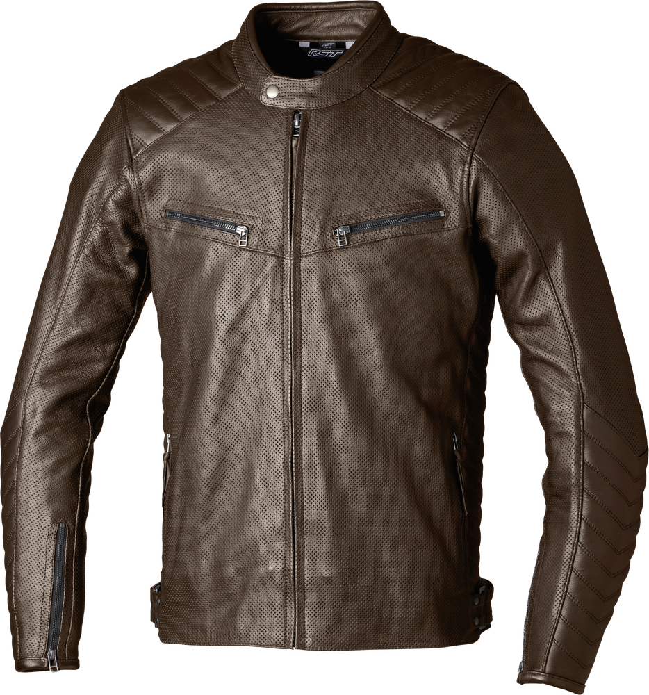RST Roadster Air 3 CE Mens Leather Motorcycle Jacket Brown | eBay
