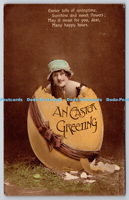 R741784 Ein Ostergruß Frau und Ei Philco Publishing Co Ltd Serie Nr. 1402
