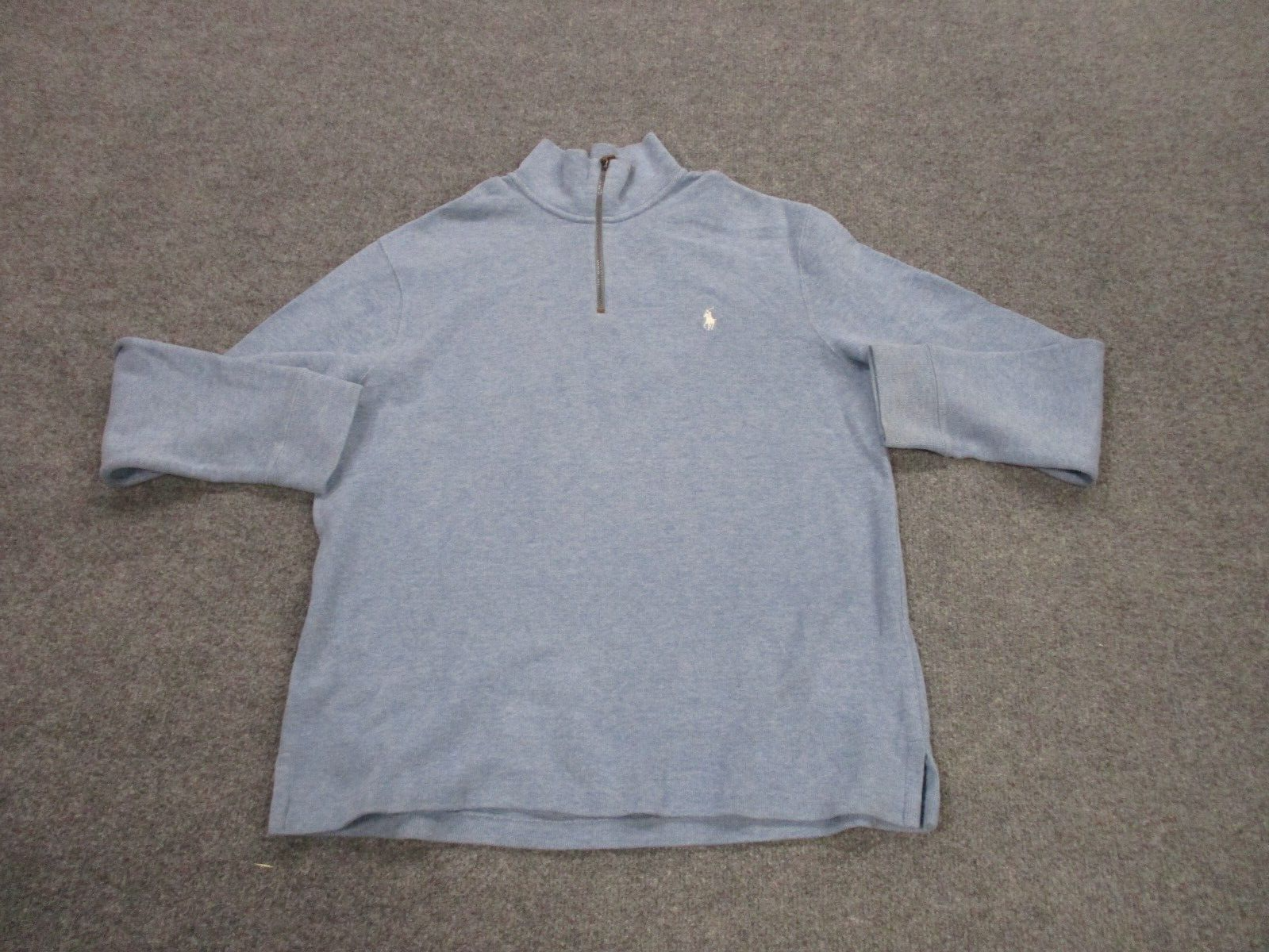 Polo Ralph Lauren Maglione Adulto L Blu Pullover 1 4 Zip Pony Golf Giacca Uomo