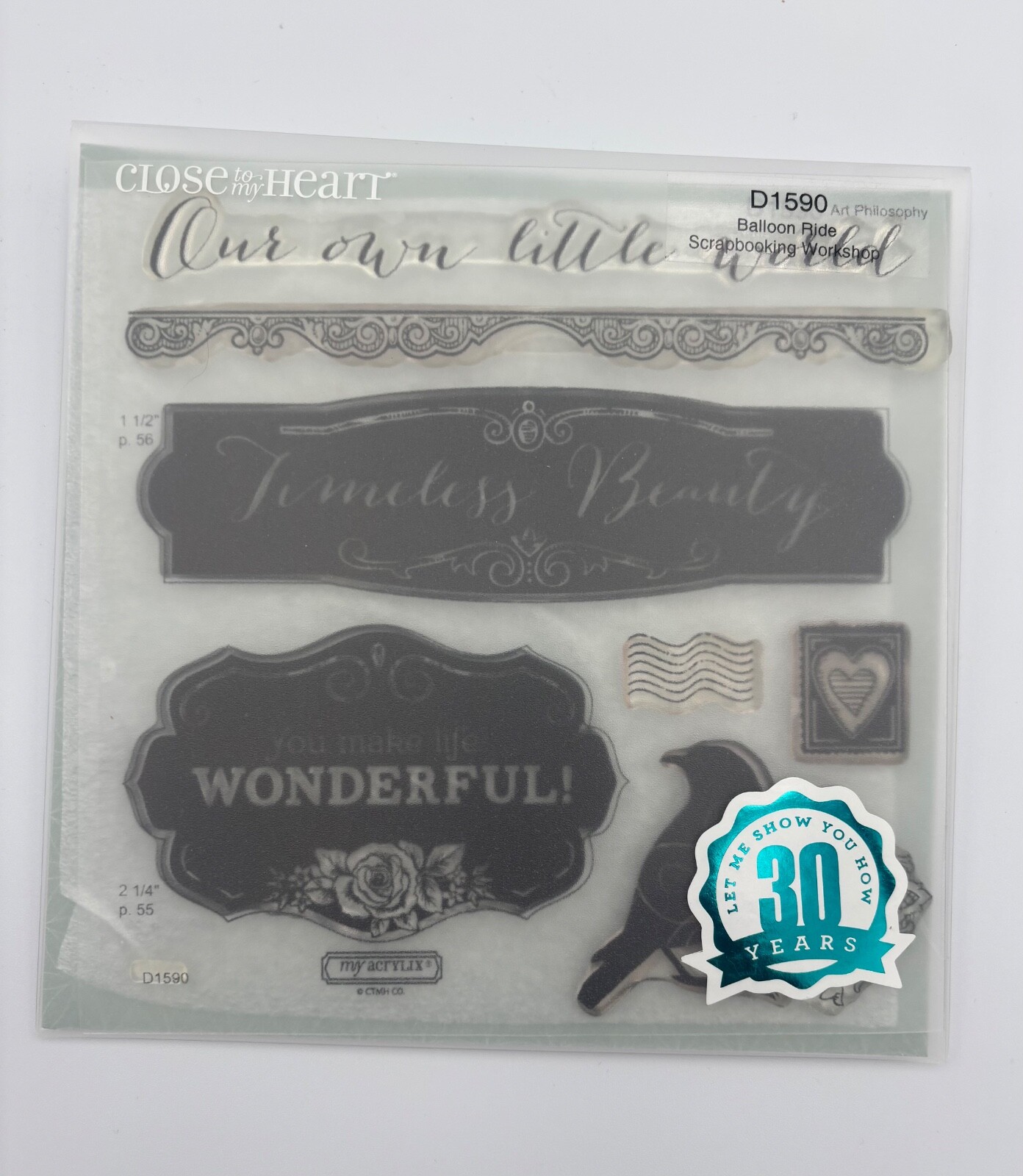 Close To My Heart Stamps ~You Chose.  CTMH My Acrylix Stamps