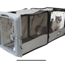 KITTY CITY CAT OR SMALL DOG OR PET TRAVEL MOBILE AUTO CRATE KENNEL TRANSPORT