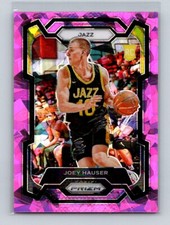 2023-24 Panini Prizm #293 Prizms Pink Ice Joey Hauser RC Utah Jazz