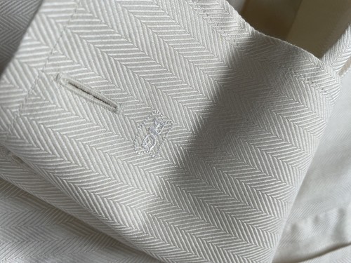 Racing Green Mens Long Sleeved Formal Shirt - Cream Size 15/38 - Picture 2 of 6