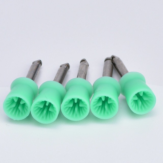 100 Pcs Dental Disposable Rubber Prophy Cup Flat/Tapered/Screw