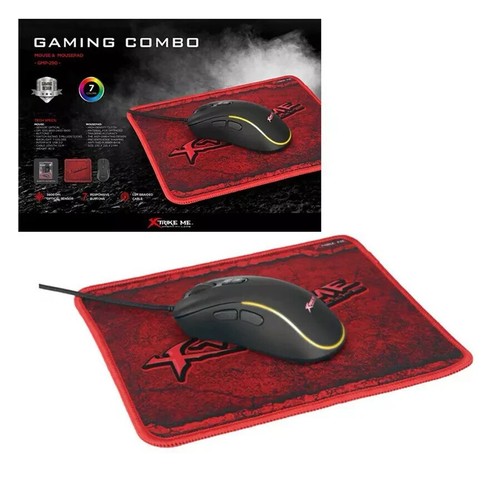 XTRIKE 6D Gaming Mouse7 colours Backlight, DPI 1200/1800/2400/3600 with mousepad - Picture 5 of 8