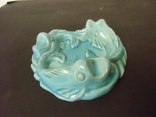 Verceram France cendrier vintage circa 1950 décor poissons