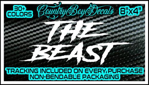 THE BEAST Vinyl Decal Sticker DIESEL Truck JDM Car Turbo Boost Lifted Stance NEO - Picture 1 of 3