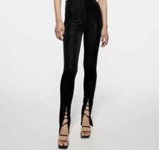 Zara Metallic Thread Leggings