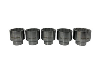 5 Stück 3/4 Zoll Antrieb 6 Punkt metrisch flache Steckdosen 55 - 70 mm strapazierfähig