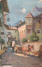 Italy Bolzano Castelrotto 1925 artist A. Hoger