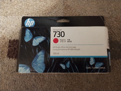 2023 Genuine HP 730 Magenta 130ml Cartridge P2V63A DesignJet T1600 T1700 T2600