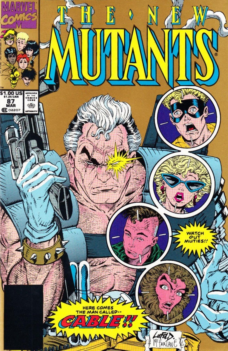 NEW MUTANTS #87 (1990) 2ND PRINT GOLD VARIANT COVER! 1ST