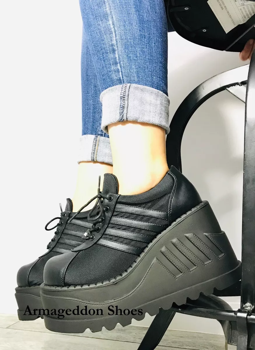 Black platform shoes 90s sales