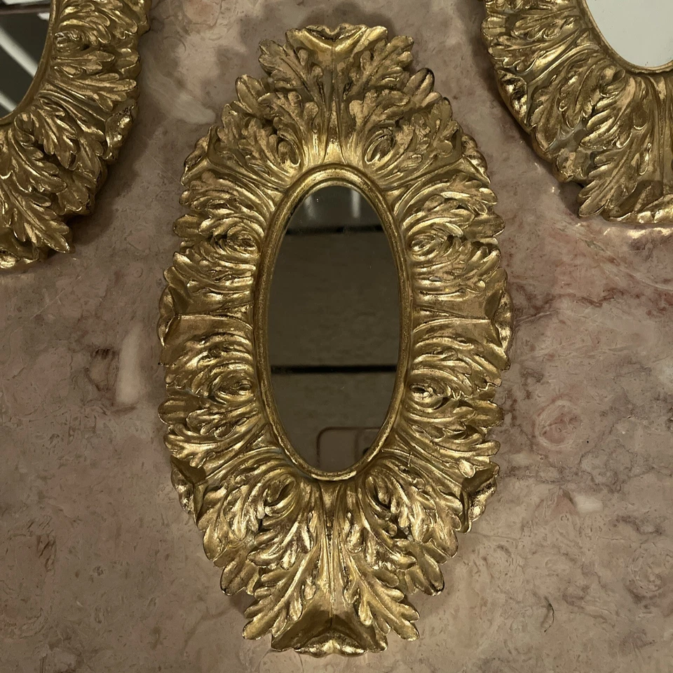 Juego de 3 espejos ovalados Two’s Company, dorado Foto 4 de 4