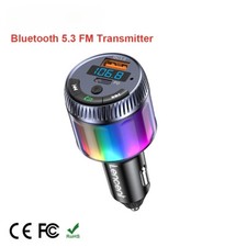 Bluetooth 5.3 FM Transmitter Bluetooth Car Adapter with Type C PD 30W  QC3.0
