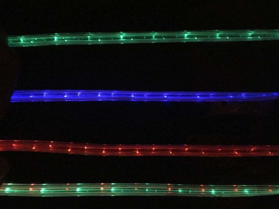 FLAT FLOW LIGHT-UP 3FT LED el charger cable FOR Apple iPhone 6 plus 5s micro USB - Image 3 of 4