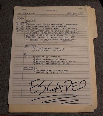 EAZY-E 5150: HOME 4 THA SICK 1992 PRIORITY RECORDS ORIGINAL PRESS KIT