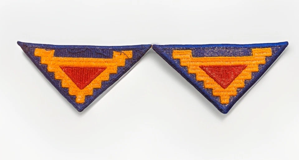 Vintage Military Patch 7TH ARMY WW2 ORIGINAL Uniform Lot Of 2 - Image 2 of 2