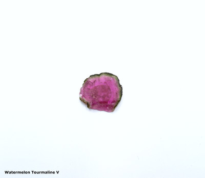 Grade A Raw Watermelon Tourmaline Bi-Color Gemstone Minas Gerais, Brazil - #V