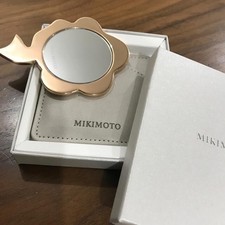 MIKIMOTO Compact Mirror Rose w/Case Novelty