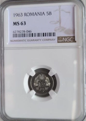 Romania 5 Bani 1963 NGC MS 63