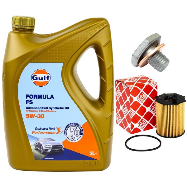 MotoröL Filter Set 5W-30 5 Liter + ÖLablassschraube FüR Mazda 5 1.6 CD 116 PS-image