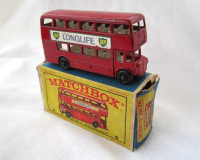 VINTAGE MATCHBOX 1:75 SERIES No.5d LONDON BUS LONGLIFE MIT DER OVP.