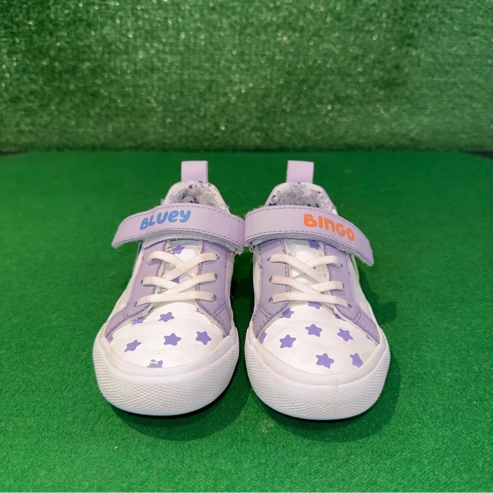 Zapatillas bajas azules para niñas púrpura blanco niño talla 9C Foto 2 de 4