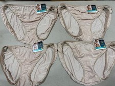 4 pr VANITY FAIR String Bikini ILLUMINATION 18108 ROSE BEIGE Panty Size 10 / 3XL