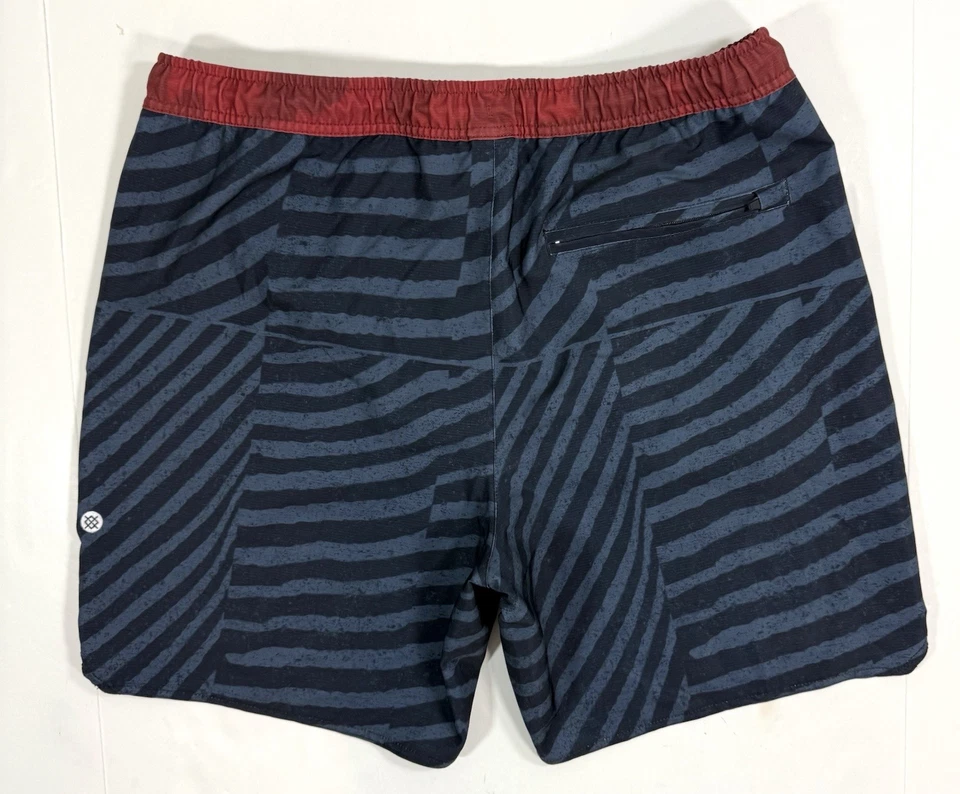 Pantalones Cortos Complejos Stance Para Hombres Talla XL Estampado a Rayas Entrenamiento Gimnasio Rendimiento Elásticos Foto 4 de 4