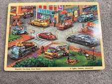 Melissa  Doug Magnetic Wooden Puzzles Bug Collecting And Tow-Away Zone Lot Of 2