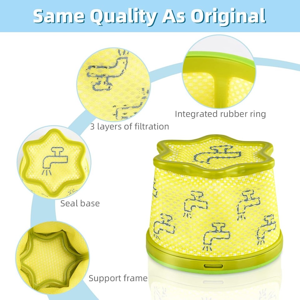 4 Pack Replacement Pre filters for LG CordZero A9 Series Cordless Stick ...