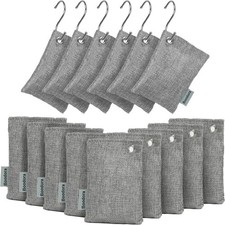 Activated Charcoal Bags 15 Pack, Odor Absorber for Home Closet Car Shoes, 70g