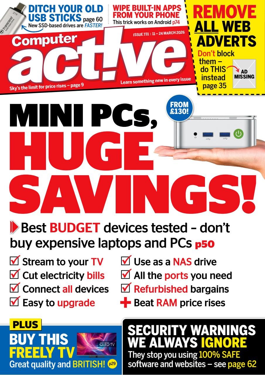 COMPUTER ACTIVE MAGAZINE ISSUE #731 MARCH 2026 ~ NEW ~