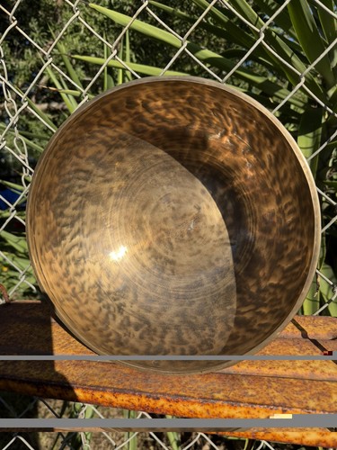 10"  Antique Hand Hammered Tibetan Singing Bowl Made in Nepal