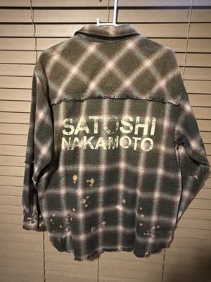 Satoshi Nakamoto  patchwork Flannel   XL