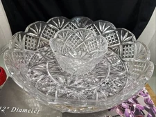 NEW Crystal Chip and Dip 2 Piece Server, Shannon by Godinger Dublin Collection