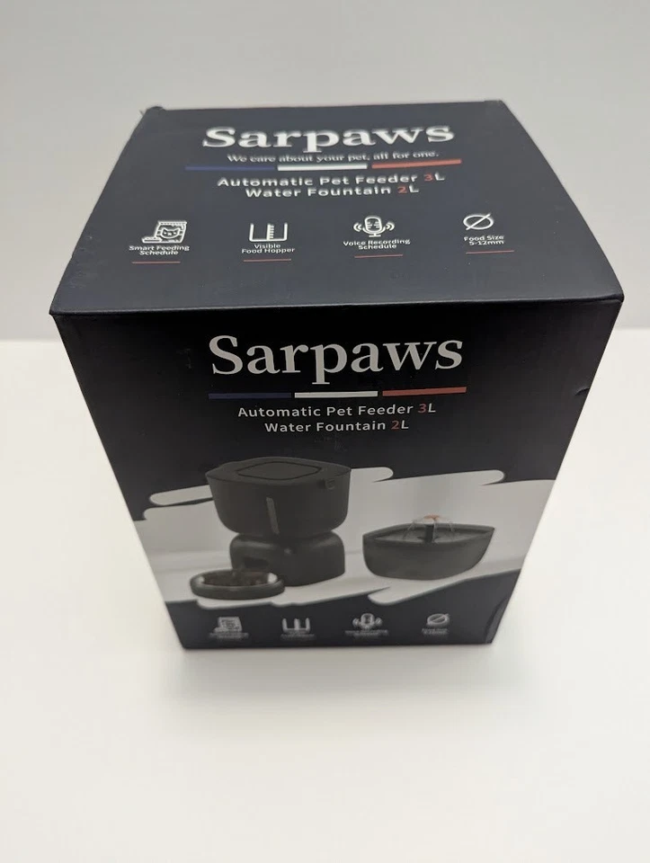 Sarpaws Alimentador Automático para Mascotas y Fuente de Agua - Nuevo en Caja Foto 2 de 4