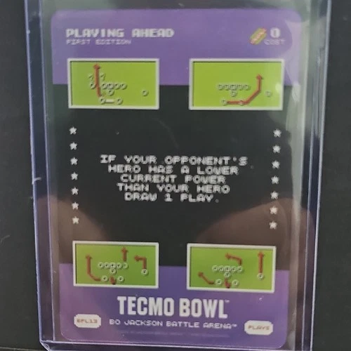 Tecmo Bowl Bo Jackson Battle Arena Playing Ahead Bonus Play 13 Foil SSP BPL13