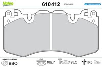 Valeo Bremsbelagsatz Scheibenbremse E-PERFORMANCE 610412 FüR Landrover Defender