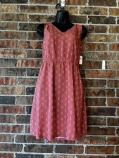 Old Navy Women’s Pink corral Diamond Print Sleeveless Dress Size: S NWT